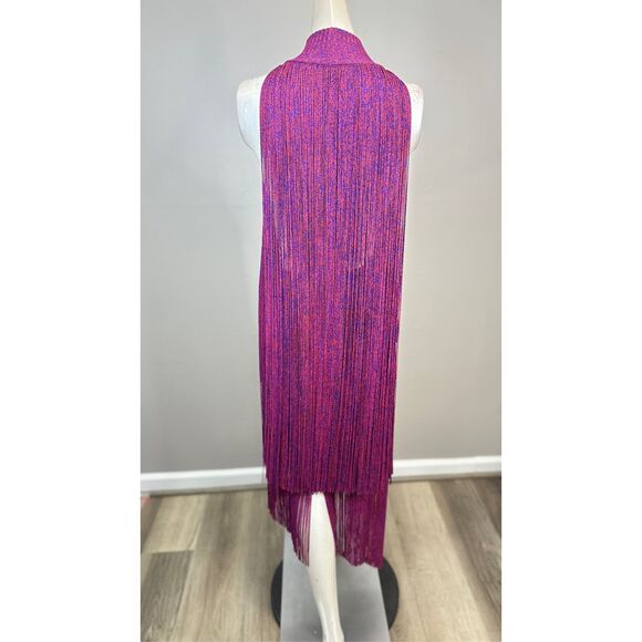 Burberry Tiered Fringe Midi-Dress Size Small $8500 - Picture 10 of 14
